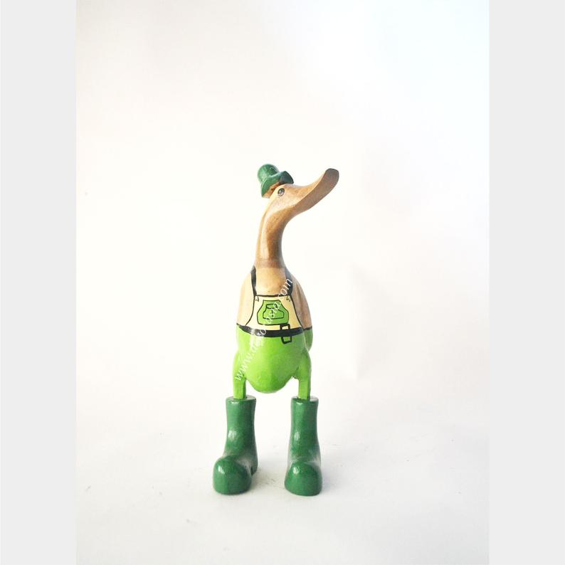 Super Mario Green Costume Bamboo Duck, duck craft, duck craft, green bamboo duck, bali bamboo duck | Free Shipping
